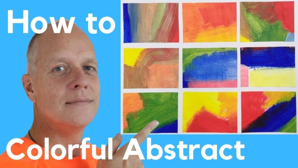 Picture of: Abstract acrylic painting ideas for beginners – colorful abstract art  paintings