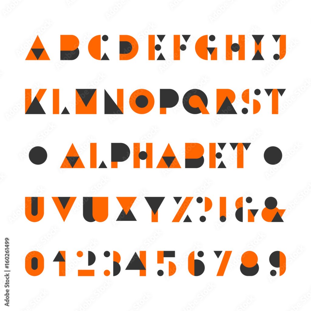 Picture of: Abstract alphabet font