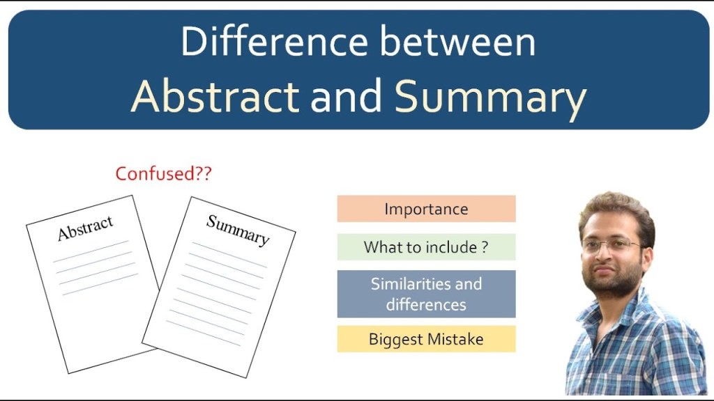 Picture of: Abstract and summary. What is the difference