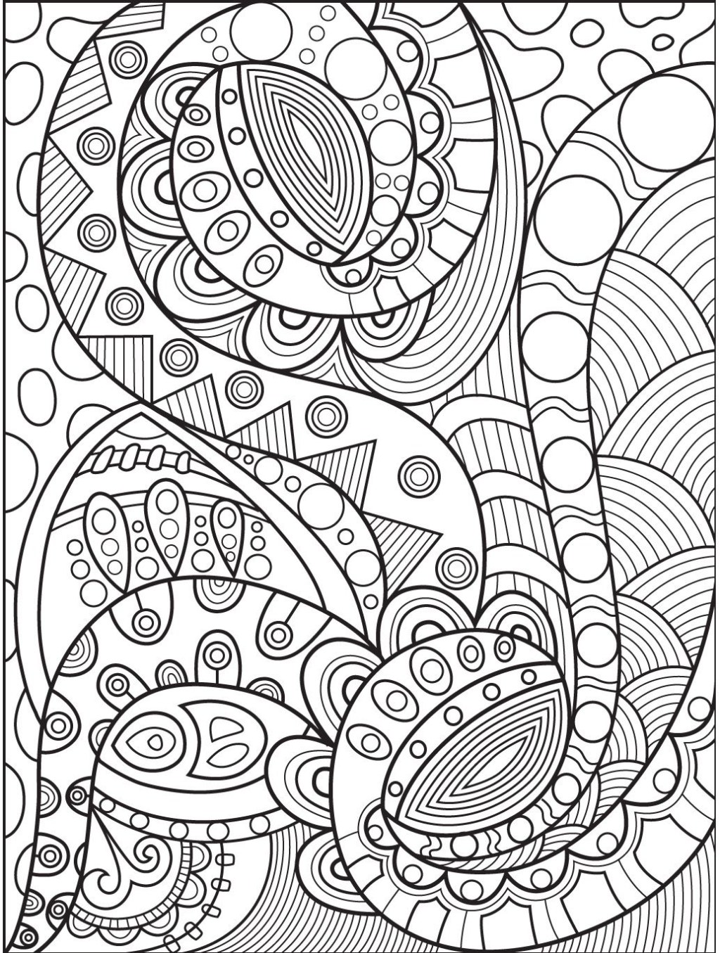 Picture of: Abstract coloring page on Colorish: coloring book app for adults
