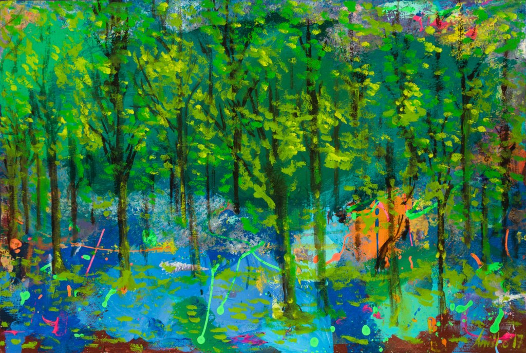 Picture of: Abstract Forest, Malerei von Mk Anisko  Artmajeur