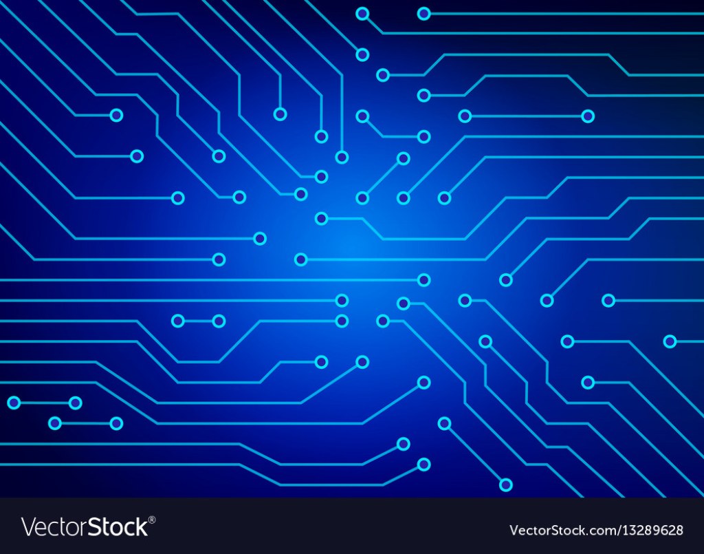 Picture of: Abstract image of electrical circuits used Vector Image