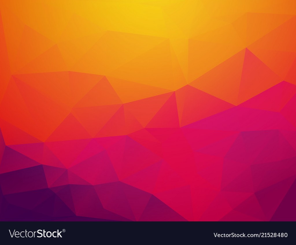 Picture of: Abstract orange purple sunset polygonal background