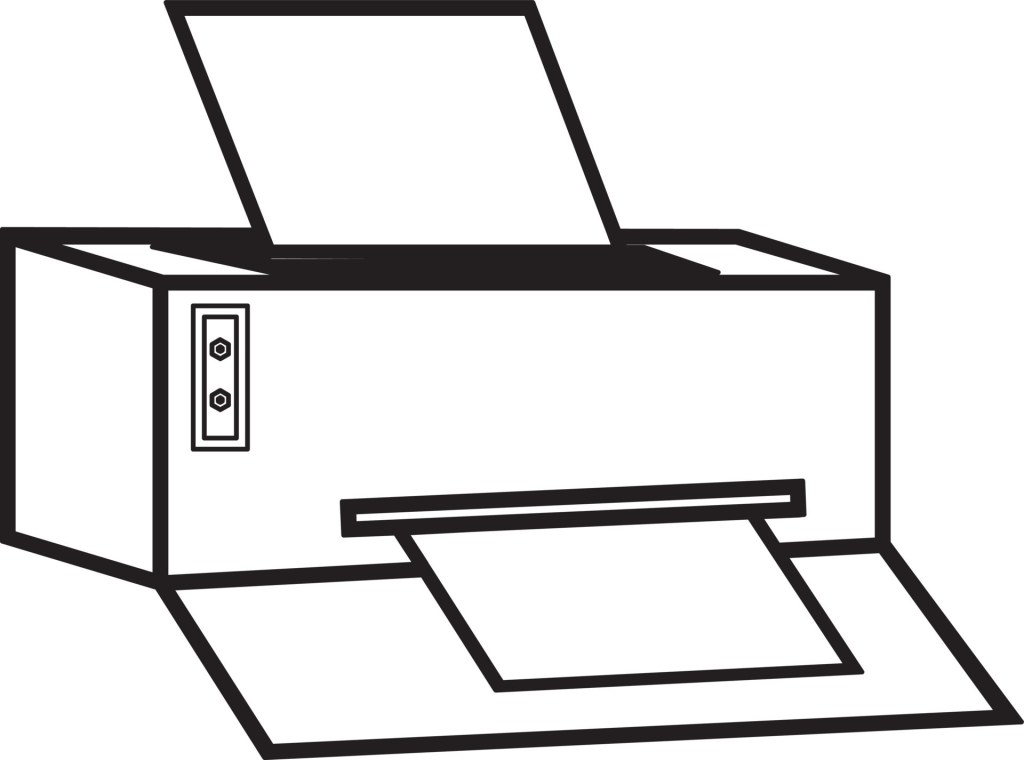 Picture of: Abstract printer icon illustration simulator, office printing