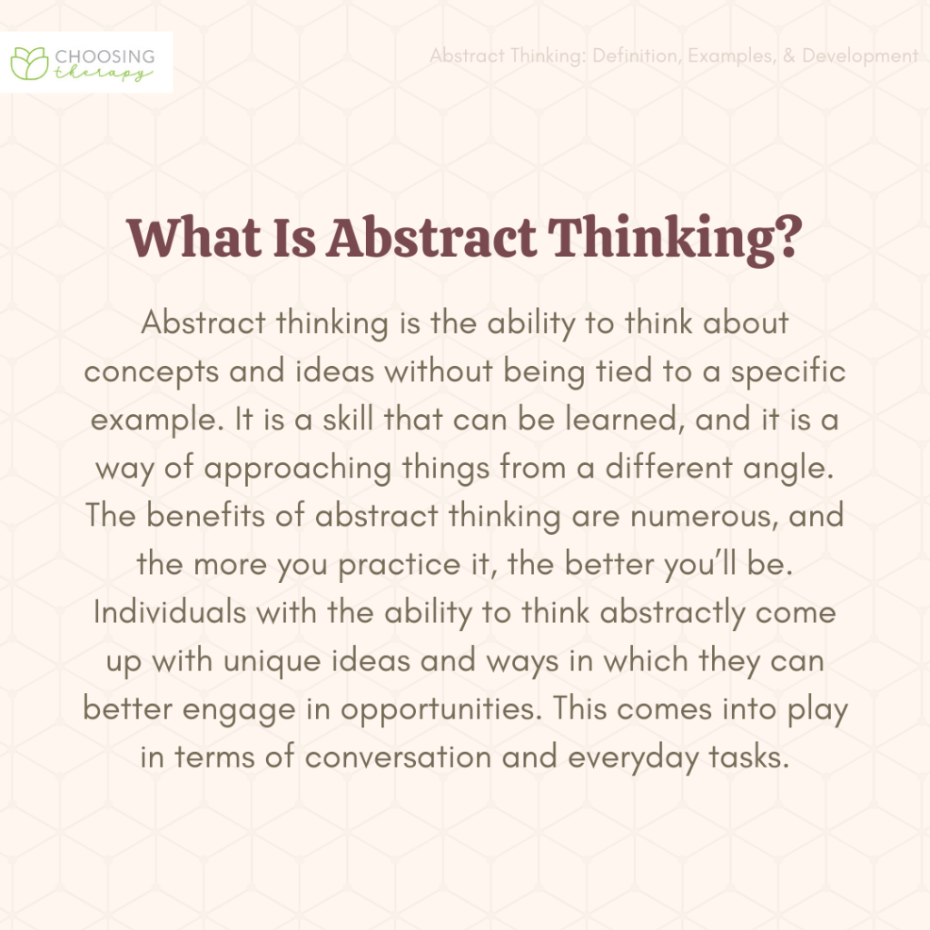 Picture of: Abstract Thinking: Definition, Benefits, & How to Improve It