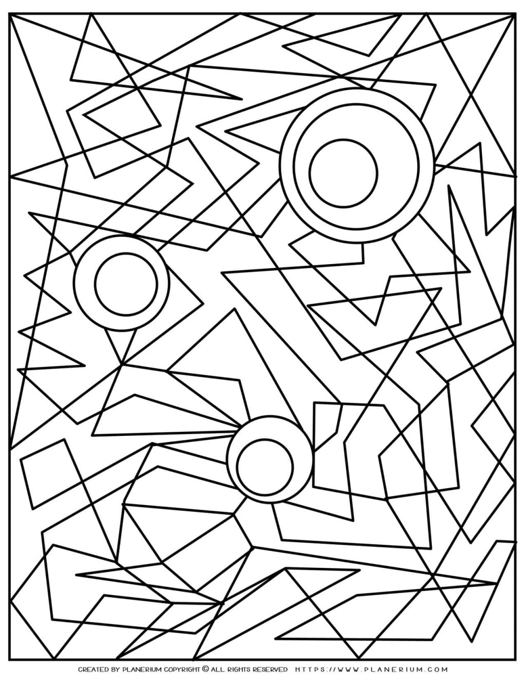 Picture of: Adult Coloring Pages – Geometric Abstract  Planerium
