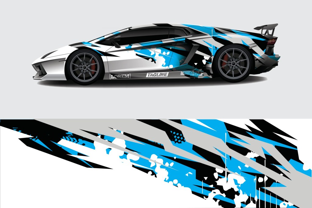 Picture of: Car Wrap Abstract Vector Art, Icons, and Graphics for Free Download