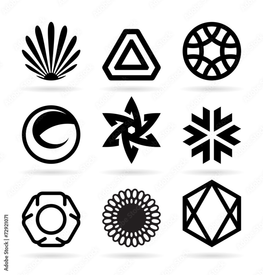 Picture of: Collection of abstract symbols () Stock-Vektorgrafik  Adobe Stock