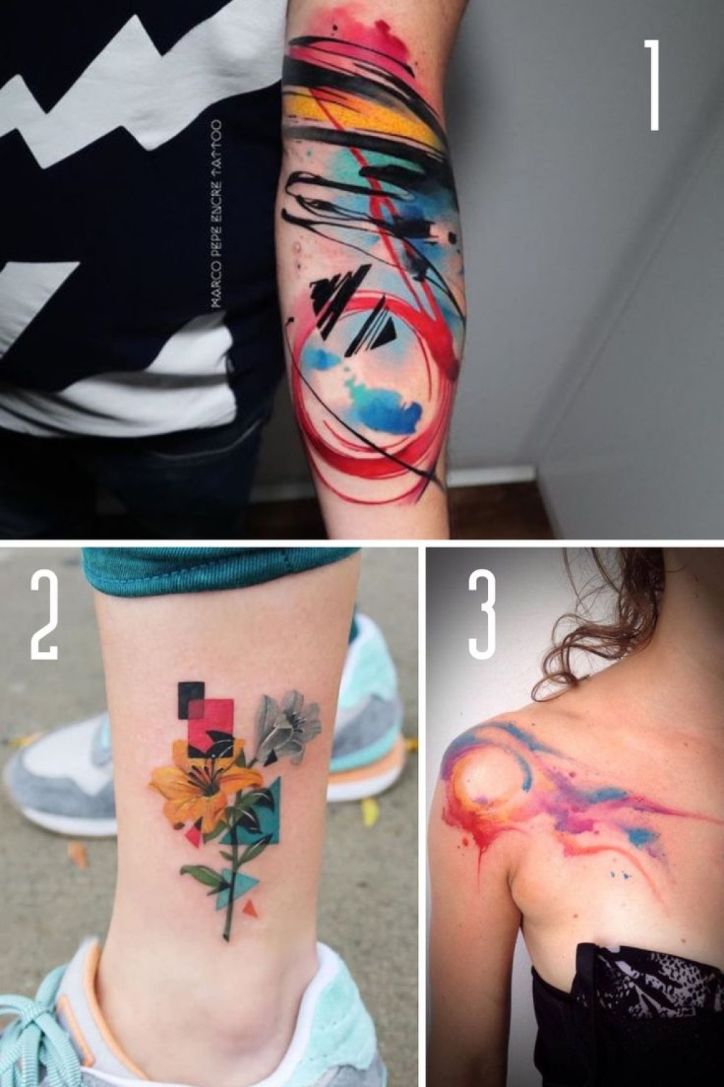 Picture of: Colorful + Unique Abstract Art Tattoo Designs – TattooGlee