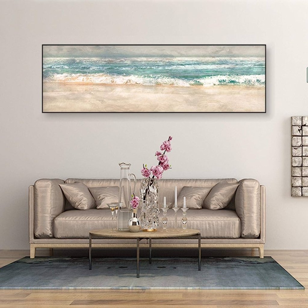 Picture of: Decoration Painting Sea Wave Abstract Canvas Painting Poster and Prints  Scandinavian Wall Art Home Decor Living Room  x  cm ( x  inches)  No