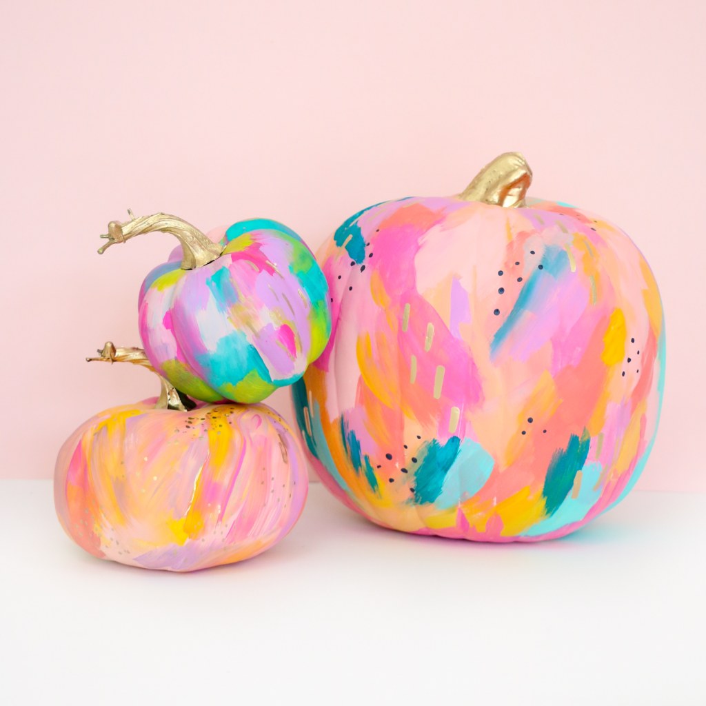 Picture of: DIY Abstract Art Halloween Pumpkins – A Kailo Chic Life