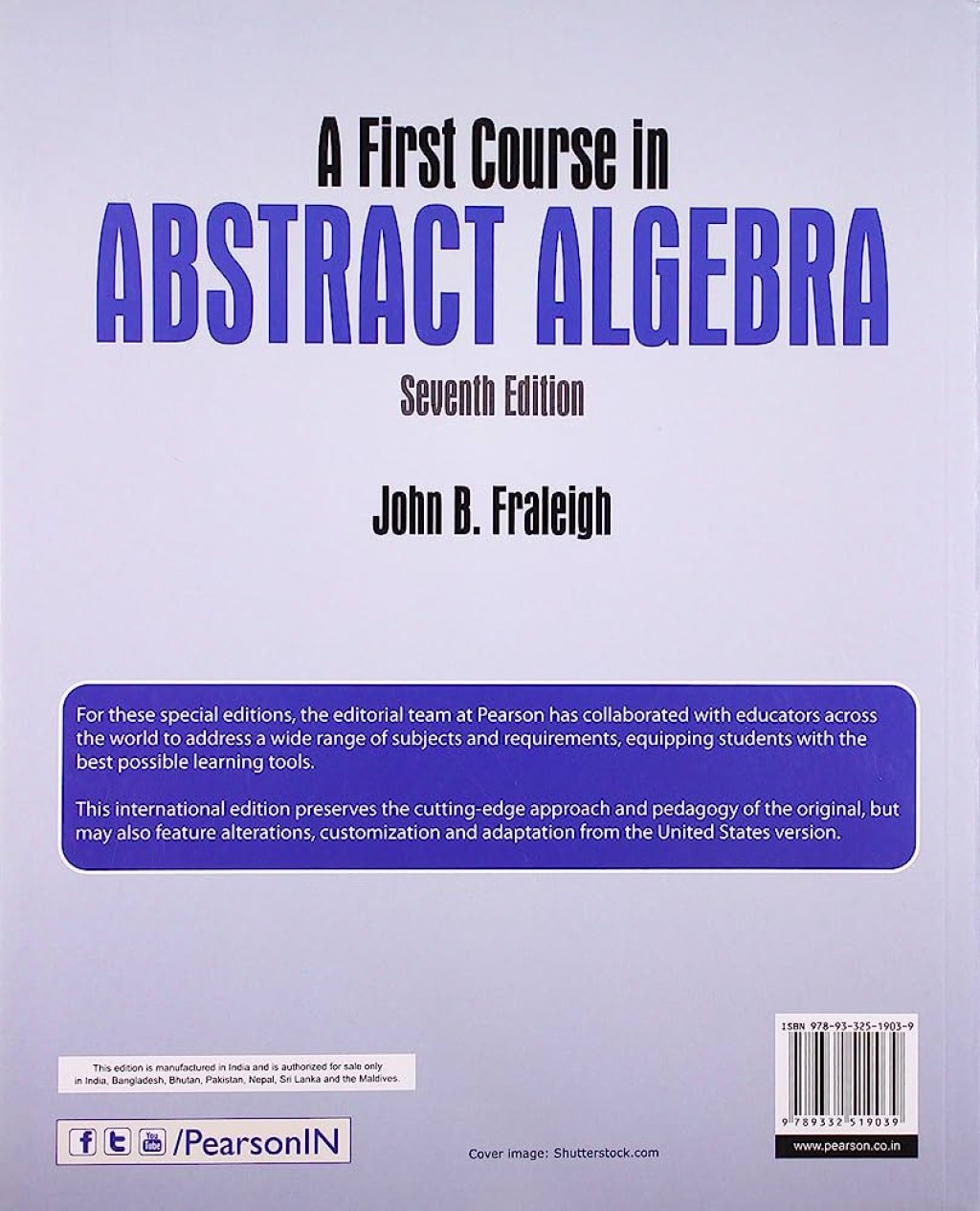 Picture of: First Course in Abstract Algebra
