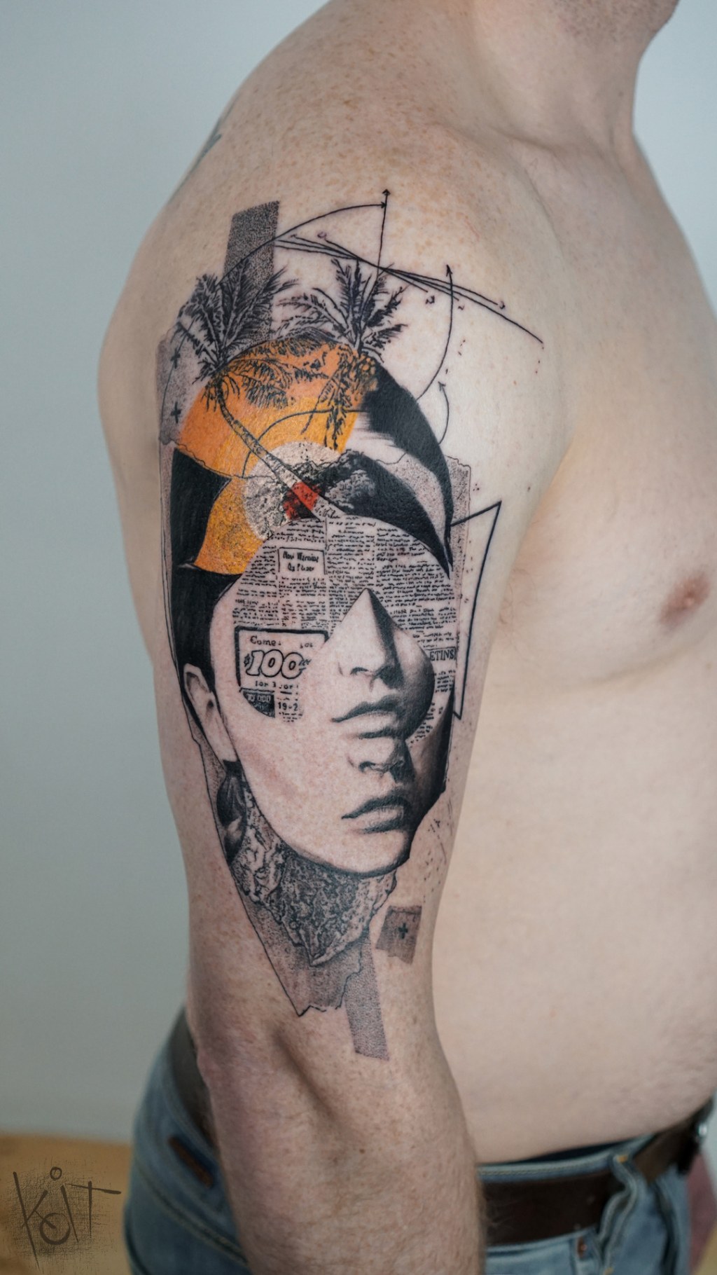Picture of: Koit Tattoo — Abstract woman face tattoo by KOit, Berlin.
