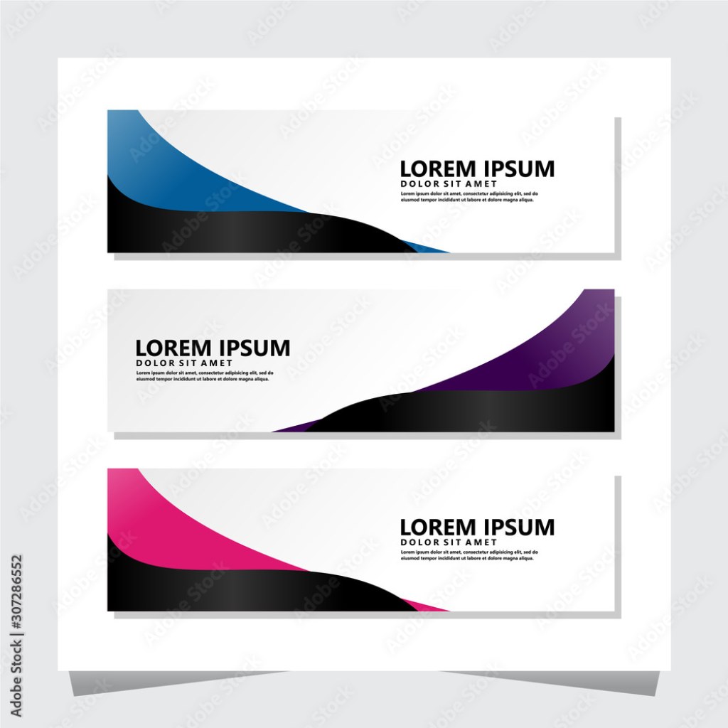 Picture of: Modern abstract Banner set