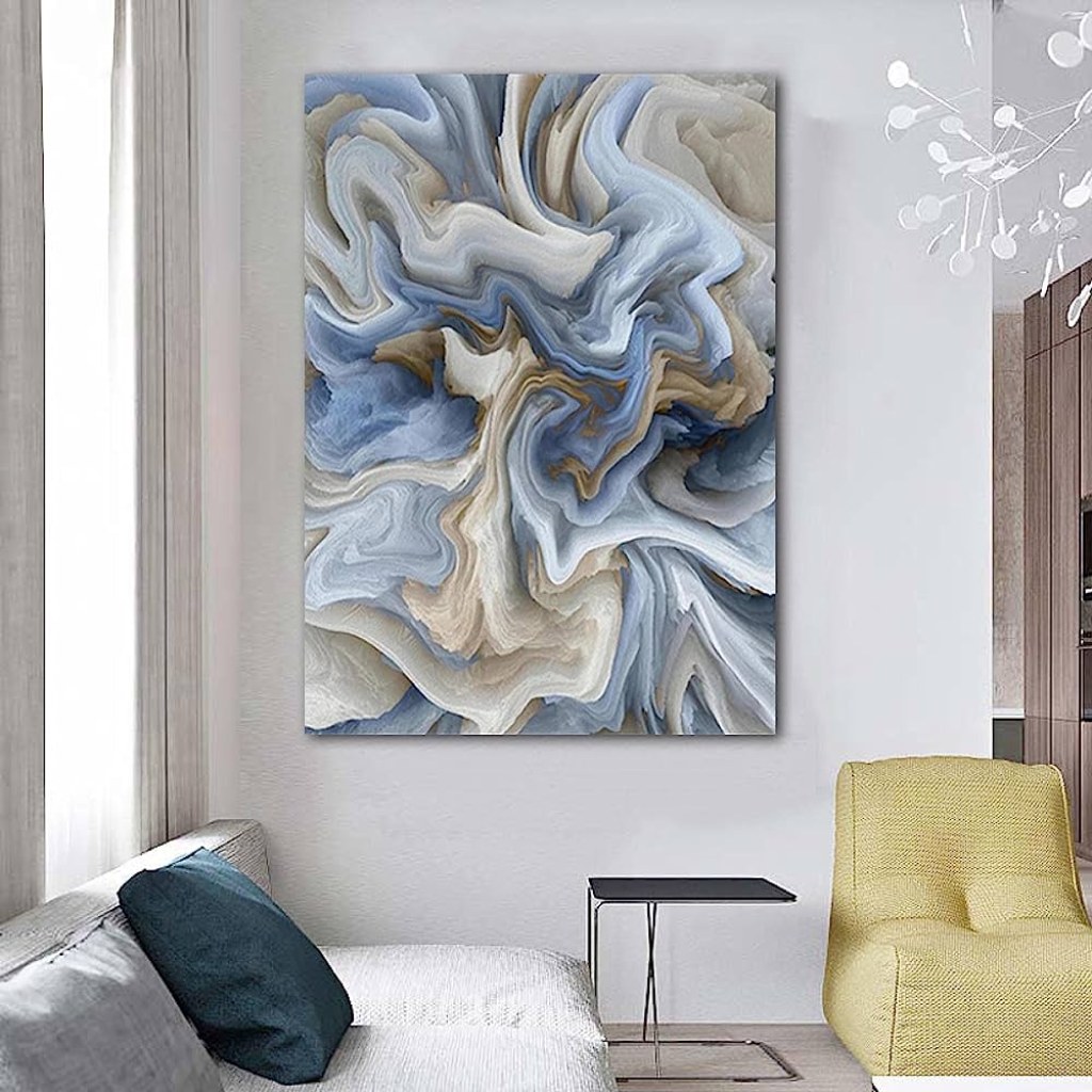 Picture of: Modern Abstract Marble Textured Canvas Painting Wall Art Pictures Posters  and Prints for Living Room Indoor Home Decor  x  cm ( x  inches)