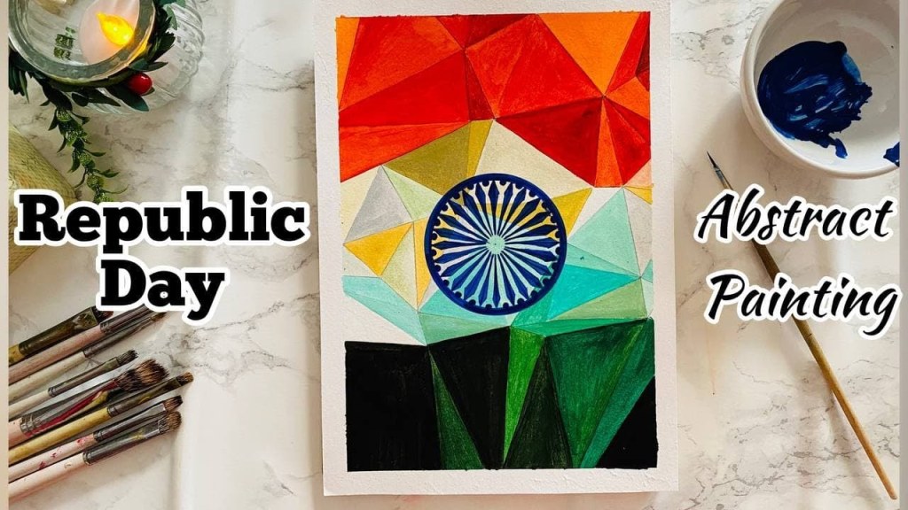 Picture of: Republic Day Special  Acrylic Abstract Painting