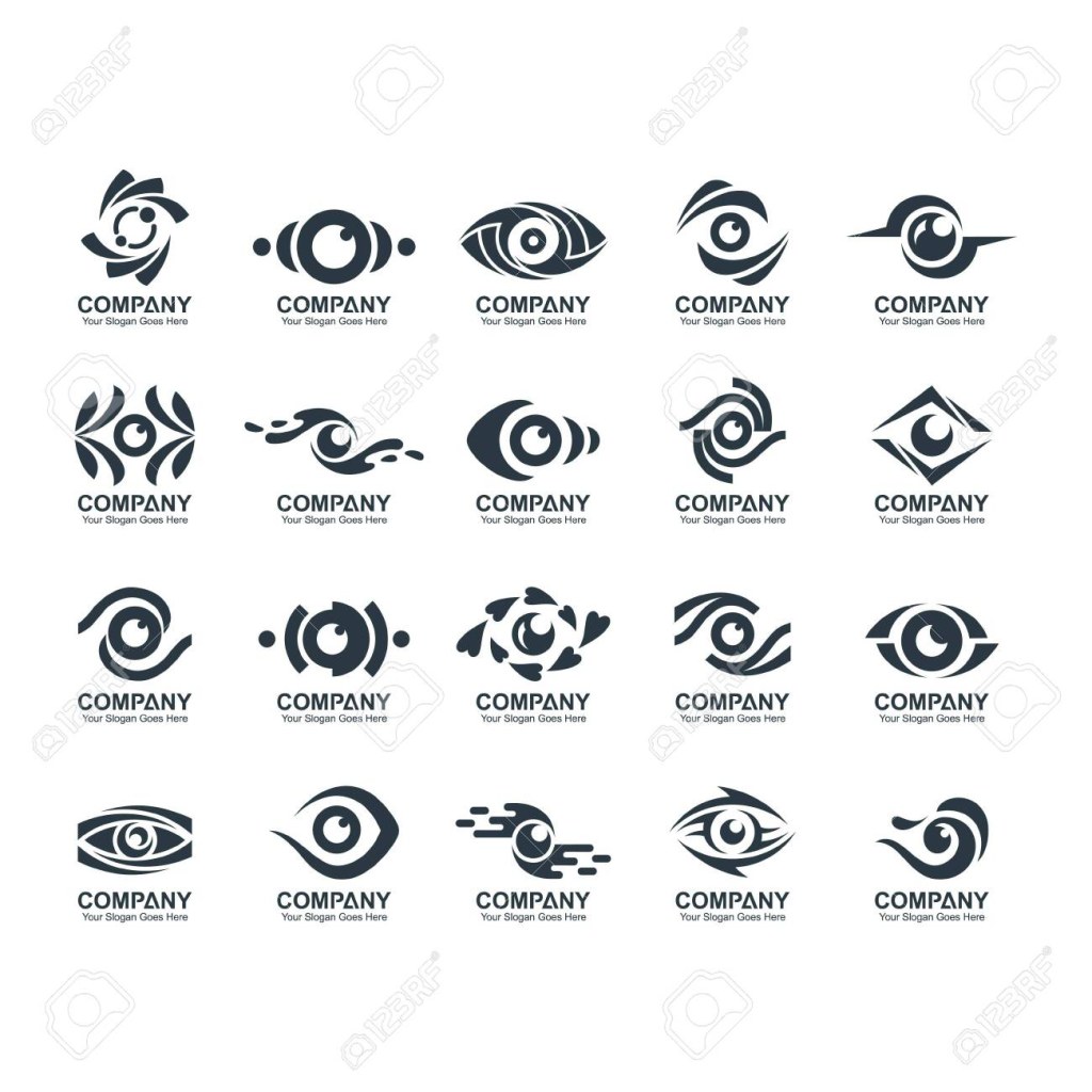 Picture of: Set Of Abstract Eye Logo Design Template Royalty Free SVG