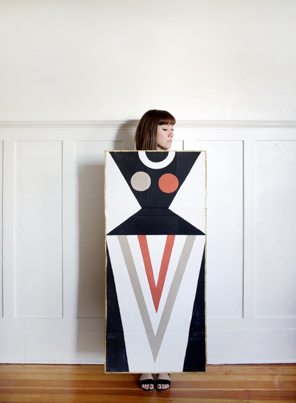 Picture of: Unique Cardboard Costume Idea: Abstract Art Costume