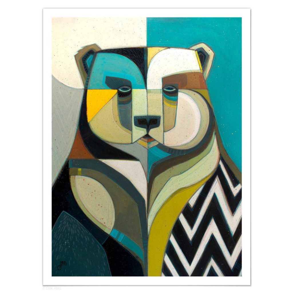 Picture of: Ursus Abstract Geometric Bear Digital Art Print Pacific – Etsy Österreich